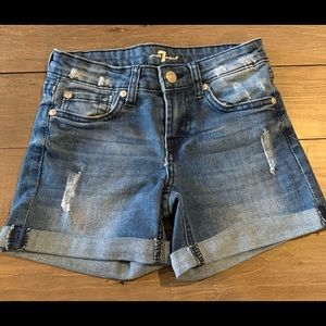 7 For All Mankind Girls Denim Shorts